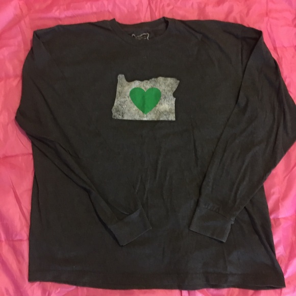 Mens I love Oregon Long Sleeve T-Shirt Size XXL - Picture 1 of 5